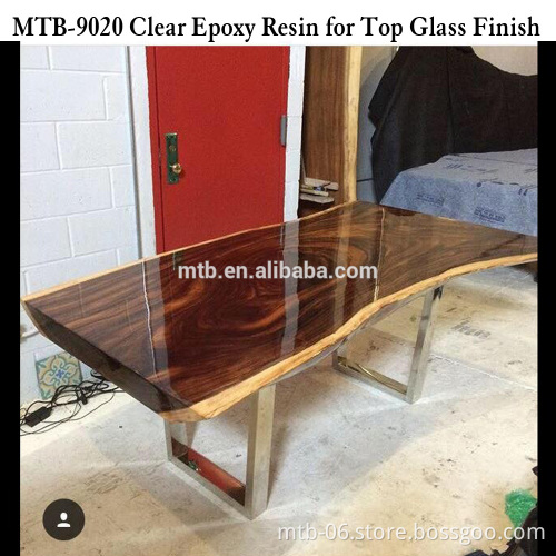 Wood Table Topcoat Glass Finish Epoxy Resin and Hardner
